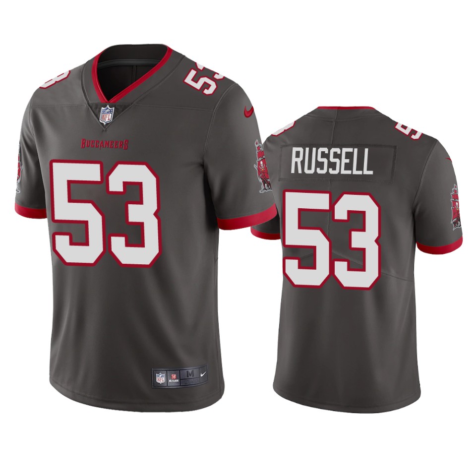 Tampa Bay Buccaneers Men Nike NFL #53  Chapelle Russell Pewter Vapor Untouchable Limited Jersey->tampa bay buccaneers->NFL Jersey